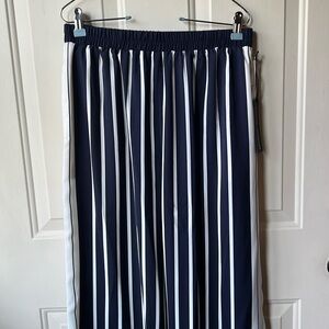 NWT Modern Works Navy/White striped pants